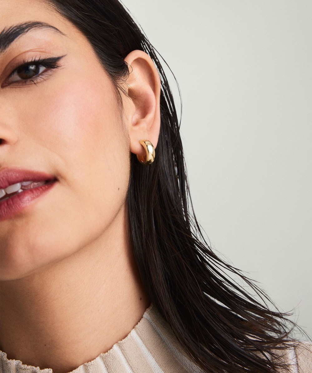 Mejuri Plush Small Hoops - 14k Yellow Gold