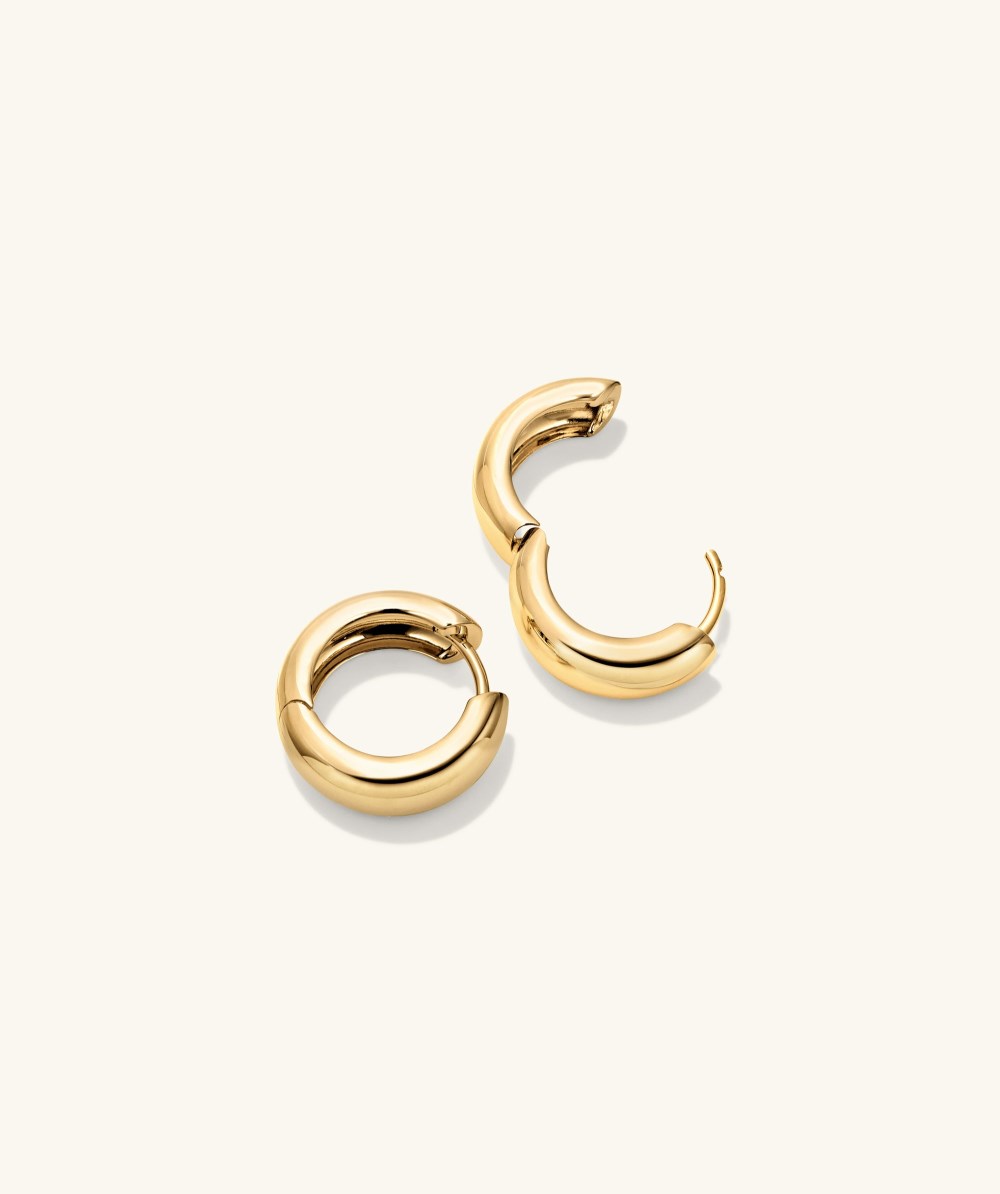 Mejuri Plush Small Hoops - 14k Yellow Gold