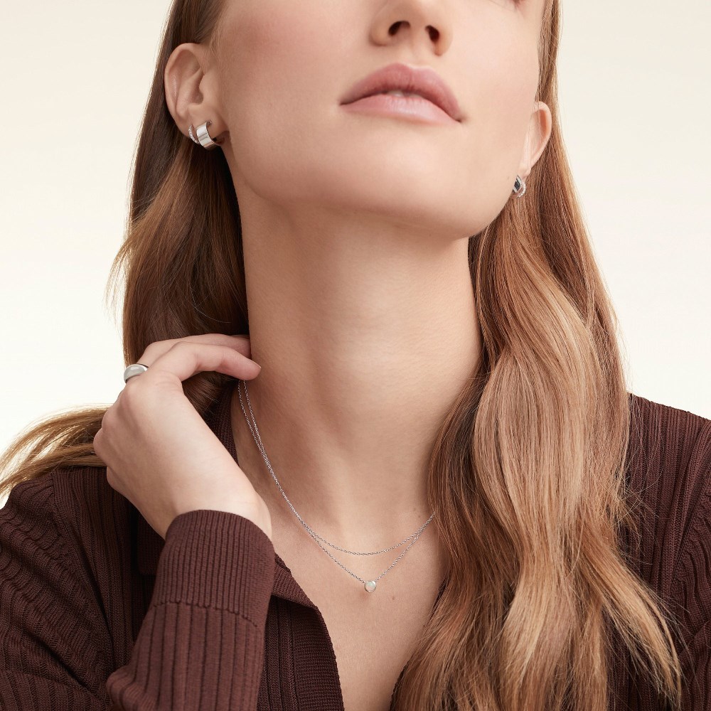 Mejuri Layered Opal Necklace - Sterling Silver