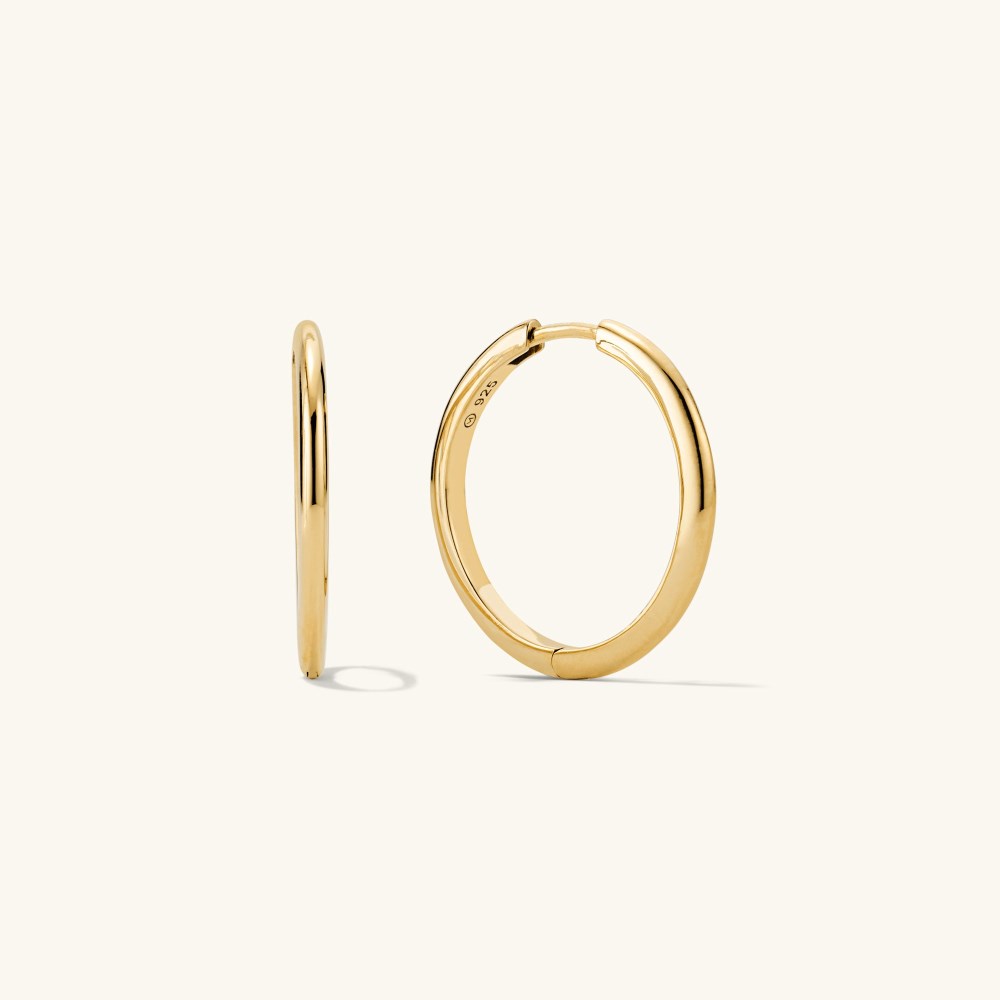 Mejuri Tube Large Hoops - Gold Vermeil