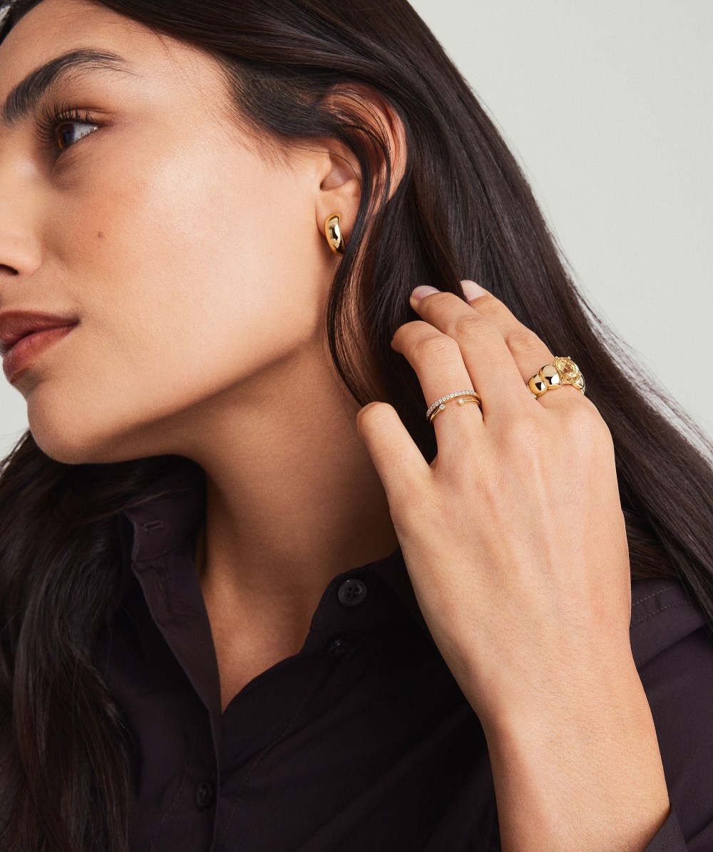 Mejuri Puffy Charlotte Gemstone Ring - 14k Yellow Gold