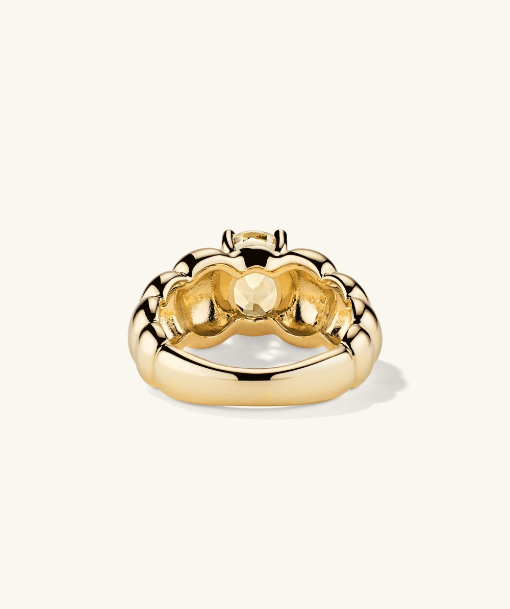 Mejuri Puffy Charlotte Gemstone Ring - 14k Yellow Gold