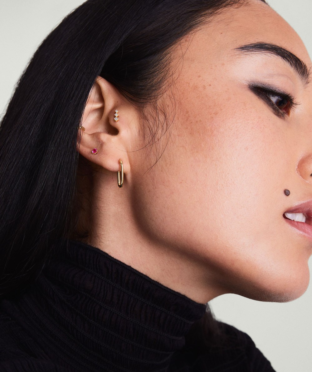 Mejuri Gemstone Mini Studs - 14k Yellow Gold