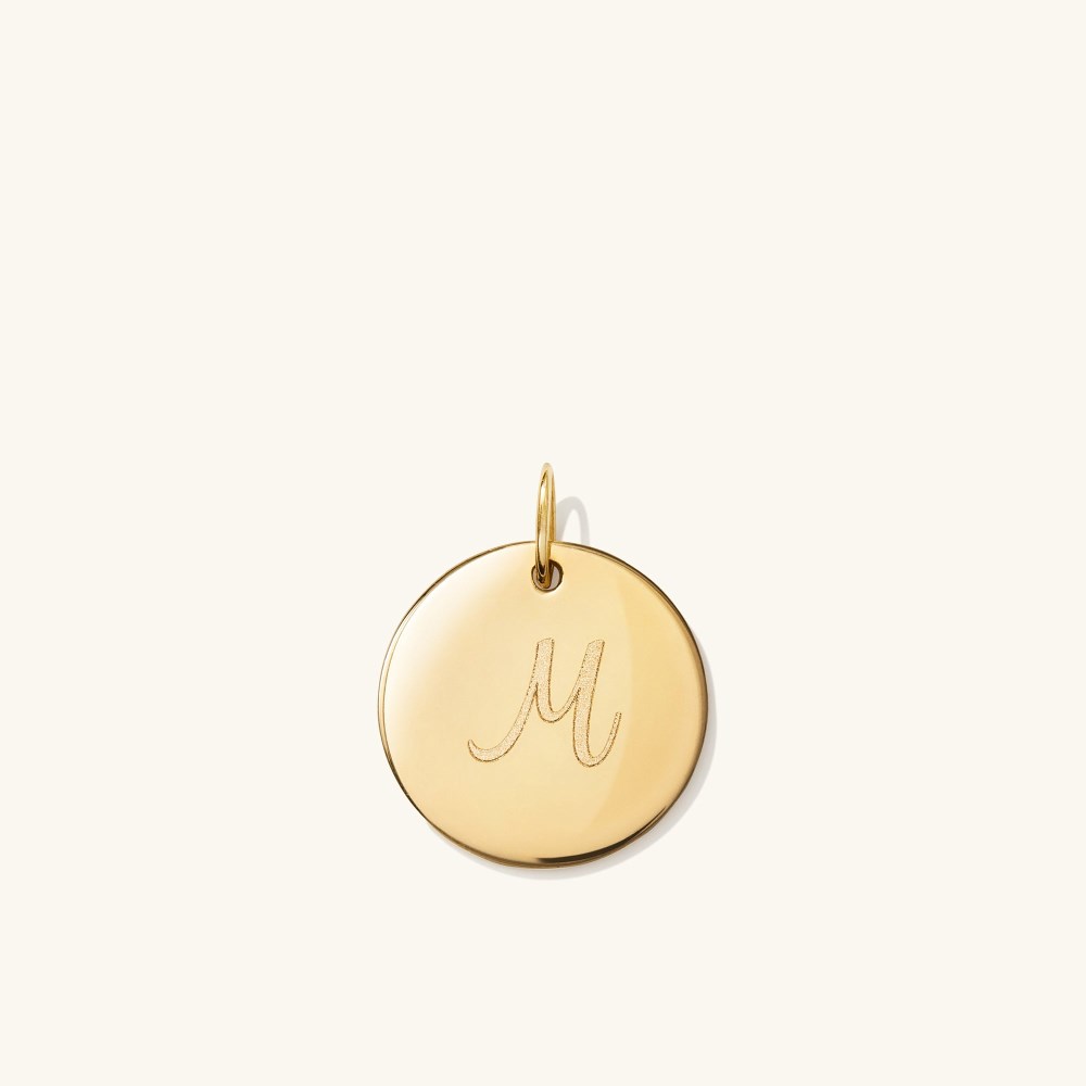 Mejuri Engravable Disc Charm - 14k Yellow Gold