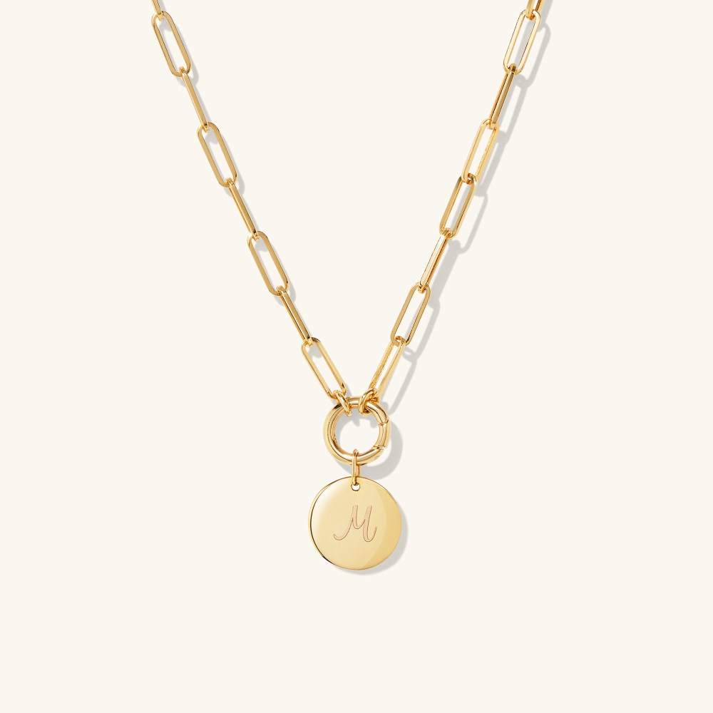 Mejuri Engravable Disc Charm - 14k Yellow Gold