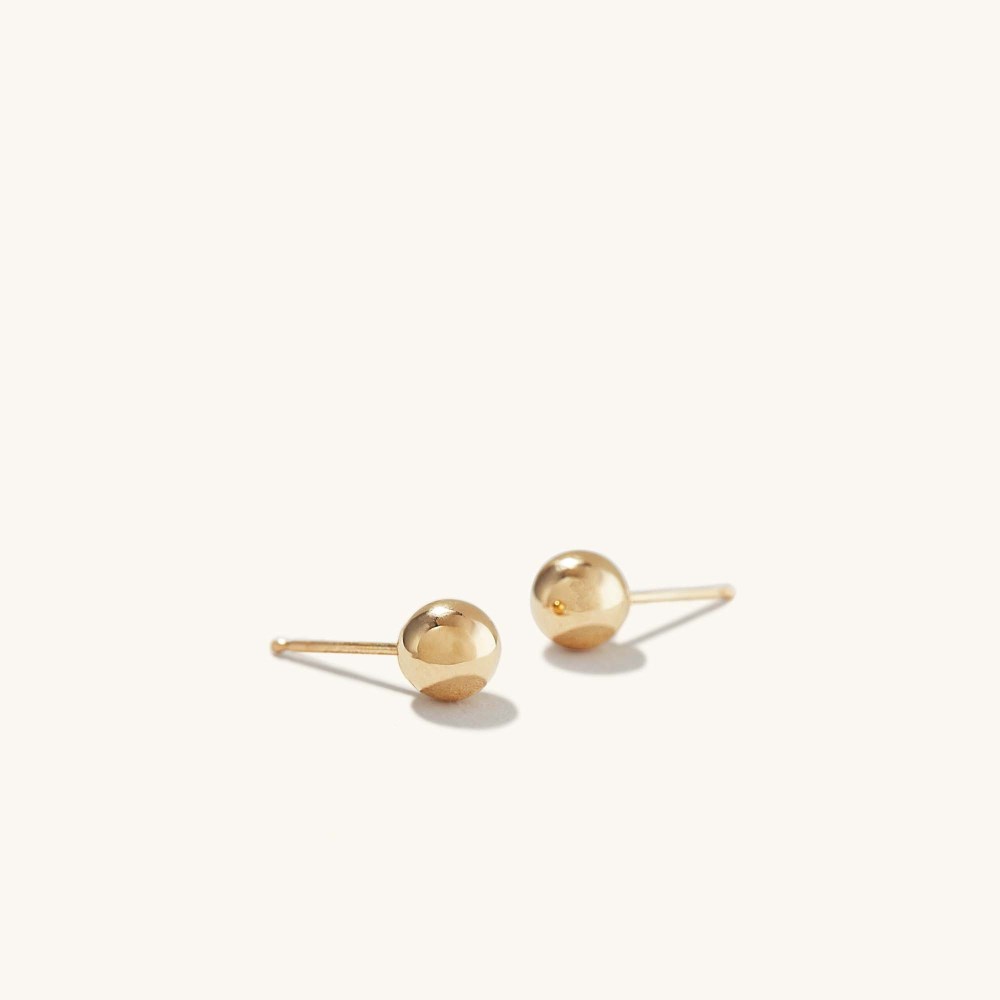 Mejuri Bold Sphere Studs - 14k Yellow Gold