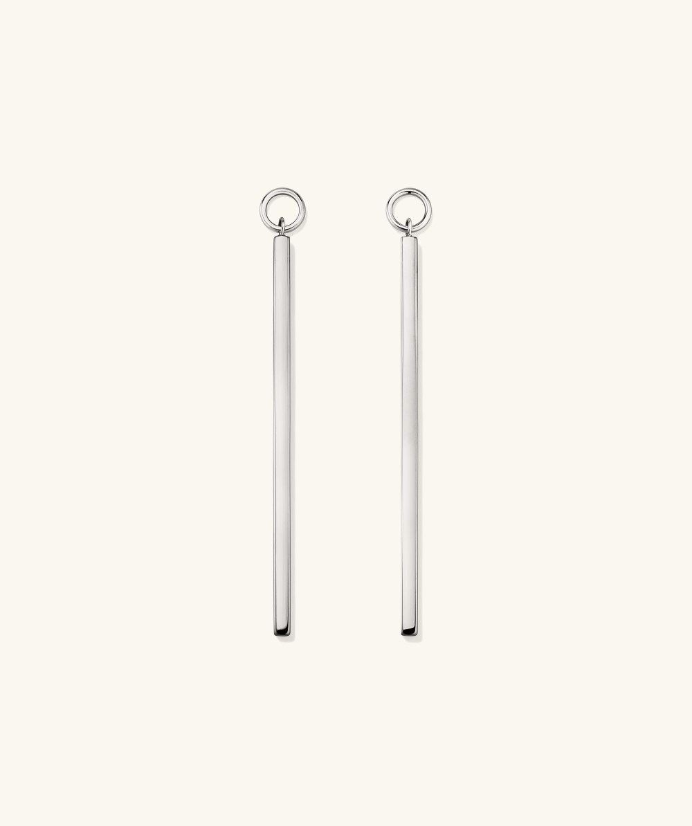 Mejuri XL Bar Hoop Charms - Sterling Silver