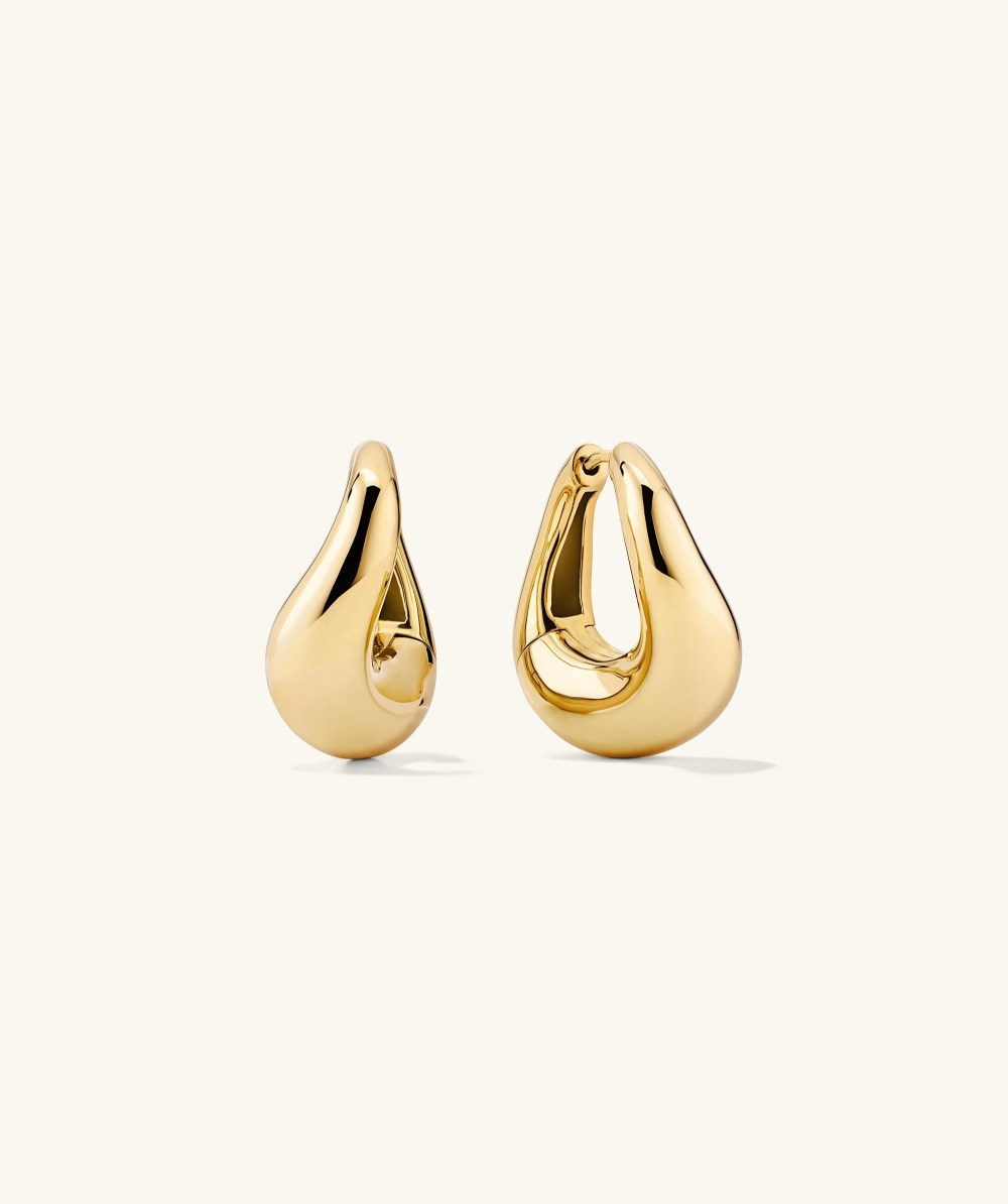 Mejuri Dôme Figure Hoops - Gold Vermeil