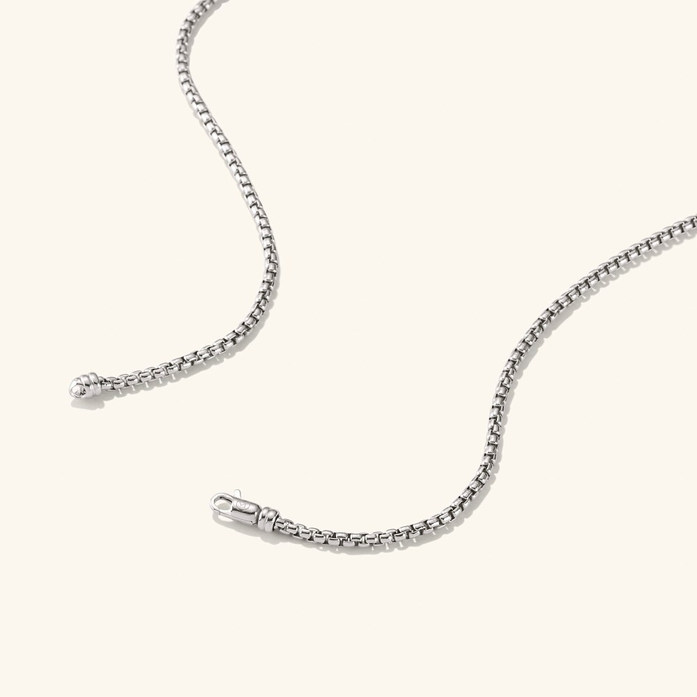 Mejuri Round Box Chain Necklace - Sterling Silver