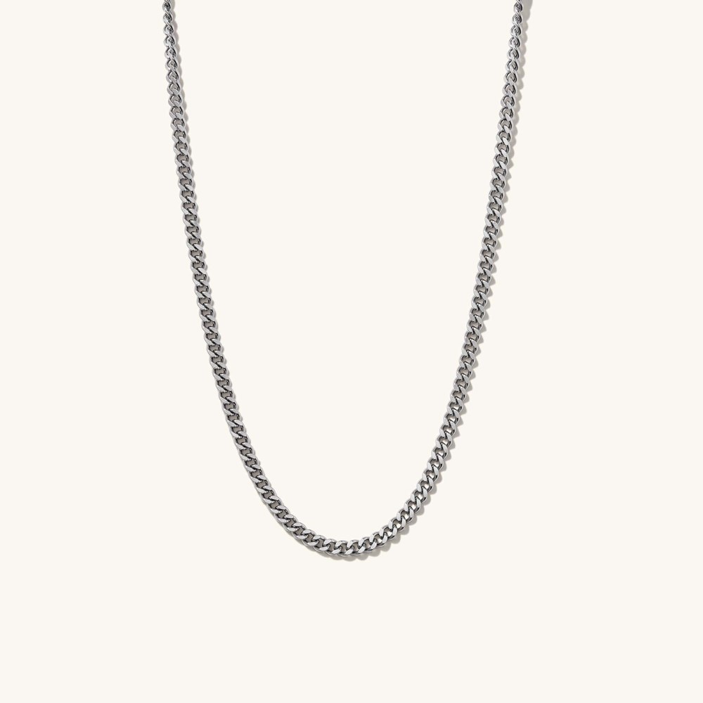 Mejuri 5mm Curb Chain Necklace - Titanium