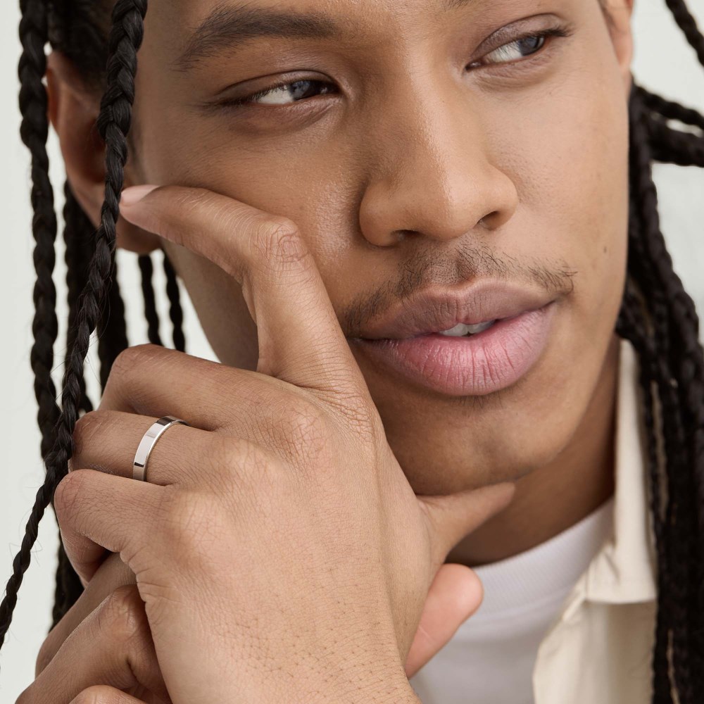 Mejuri 4mm Smooth Band - 14k White Gold