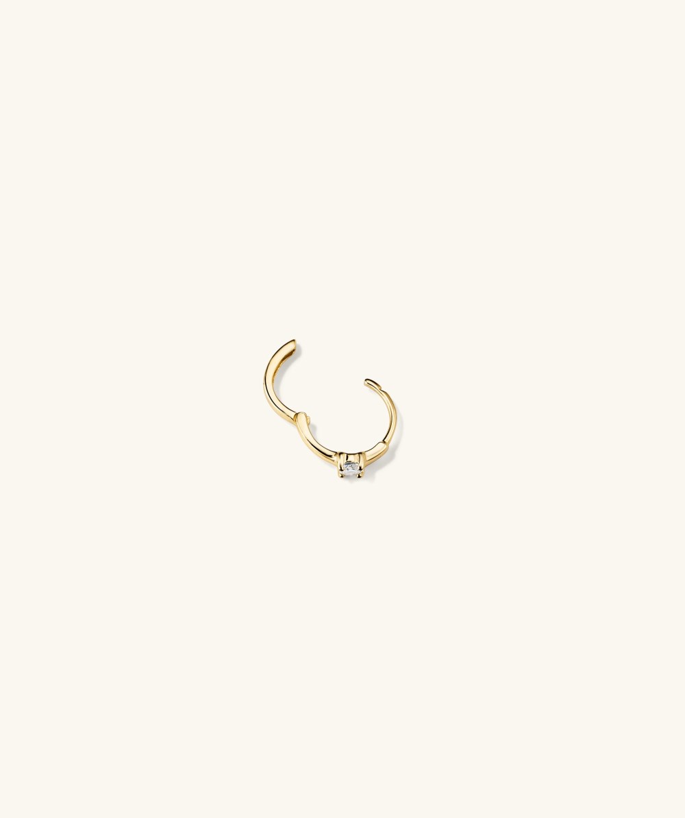 Mejuri Single Colored Mini Hoop - 14k Yellow Gold
