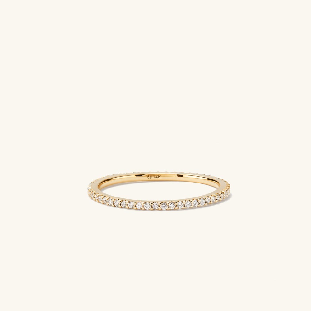 Mejuri Slim Diamond Eternity Band - 14k White Gold