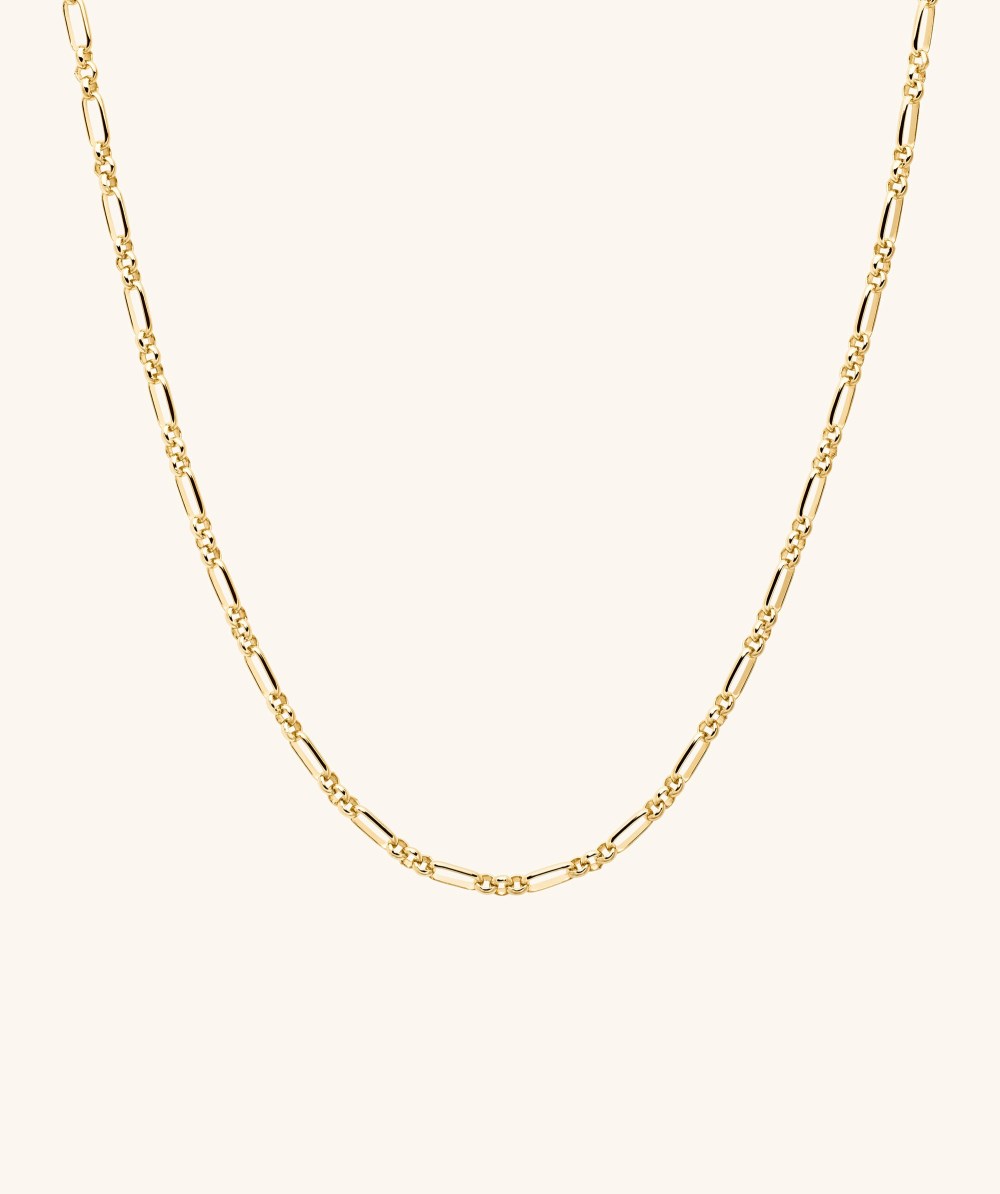Mejuri Mini Paperclip Necklace - Gold Vermeil