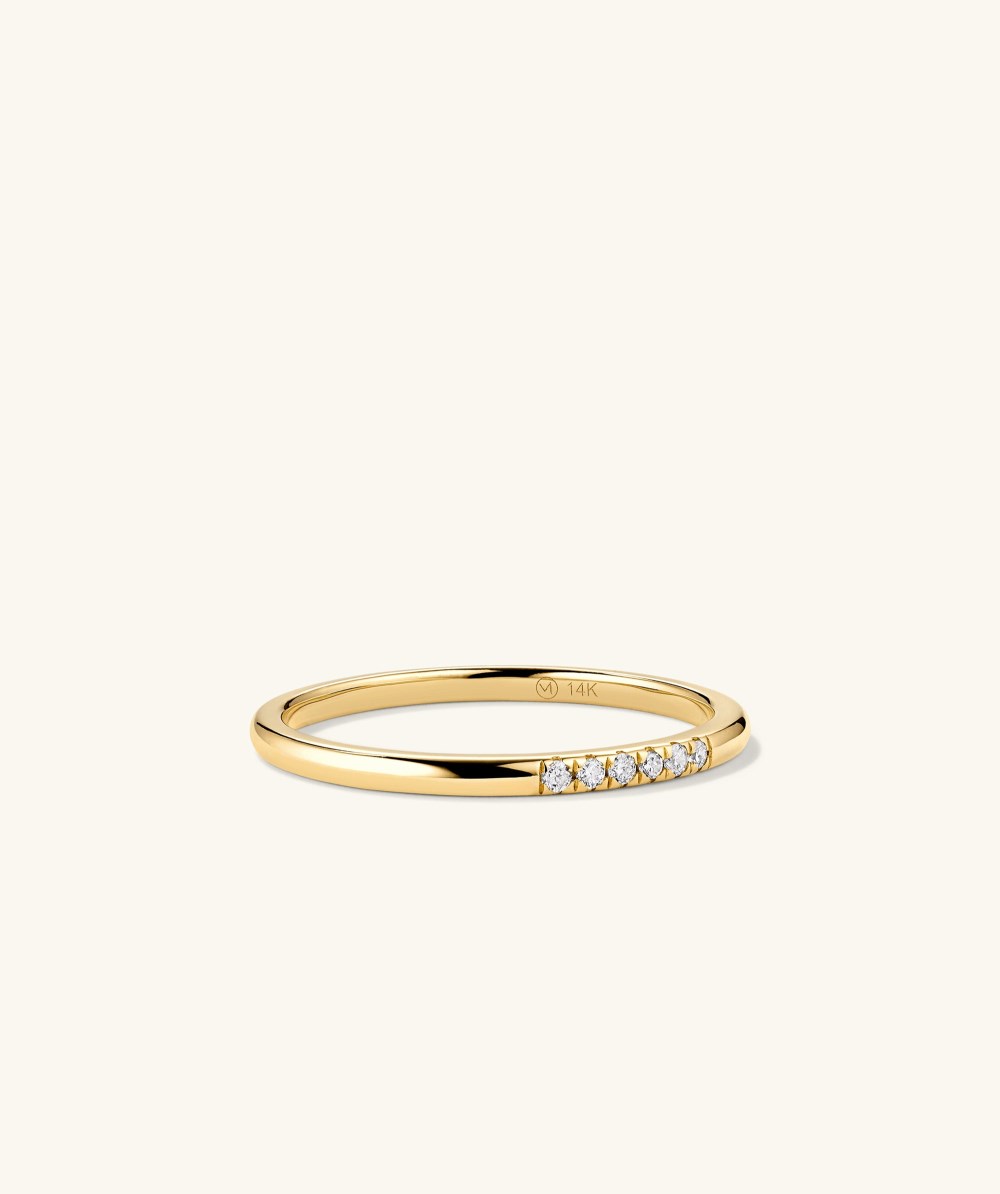 Mejuri Diamonds Line Ring - 14k Yellow Gold