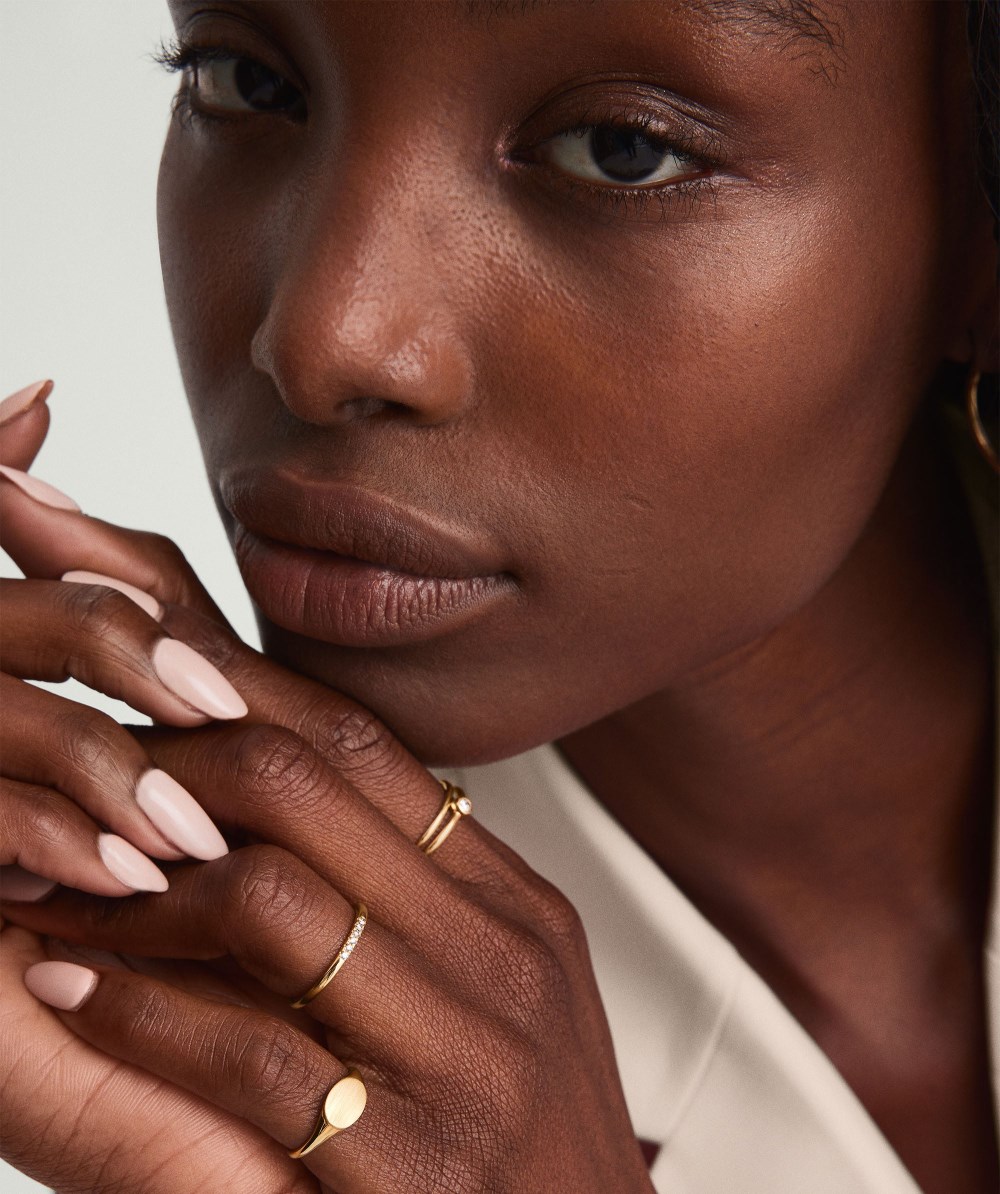 Mejuri Diamonds Line Ring - 14k Yellow Gold