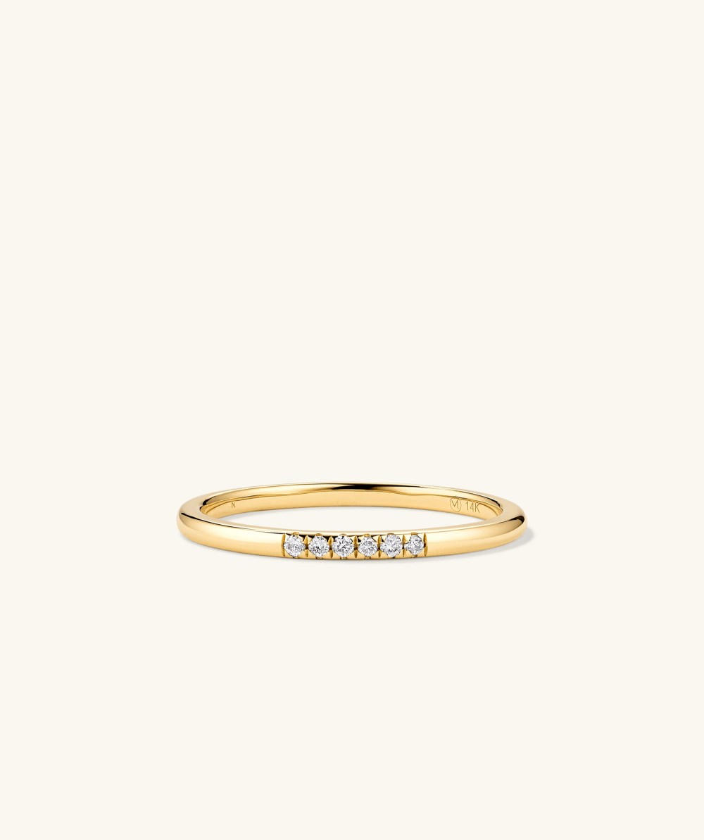 Mejuri Diamonds Line Ring - 14k Yellow Gold