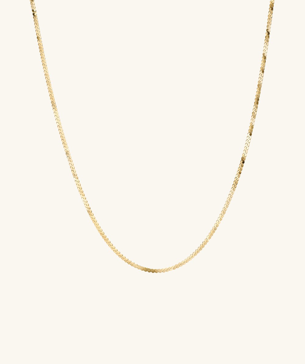 Mejuri Serpentine Chain Necklace - 14k Yellow Gold