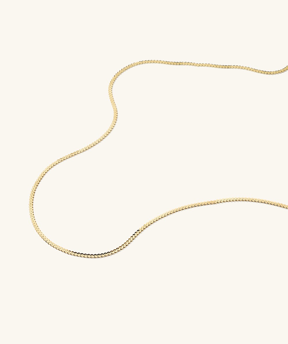 Mejuri Serpentine Chain Necklace - 14k Yellow Gold