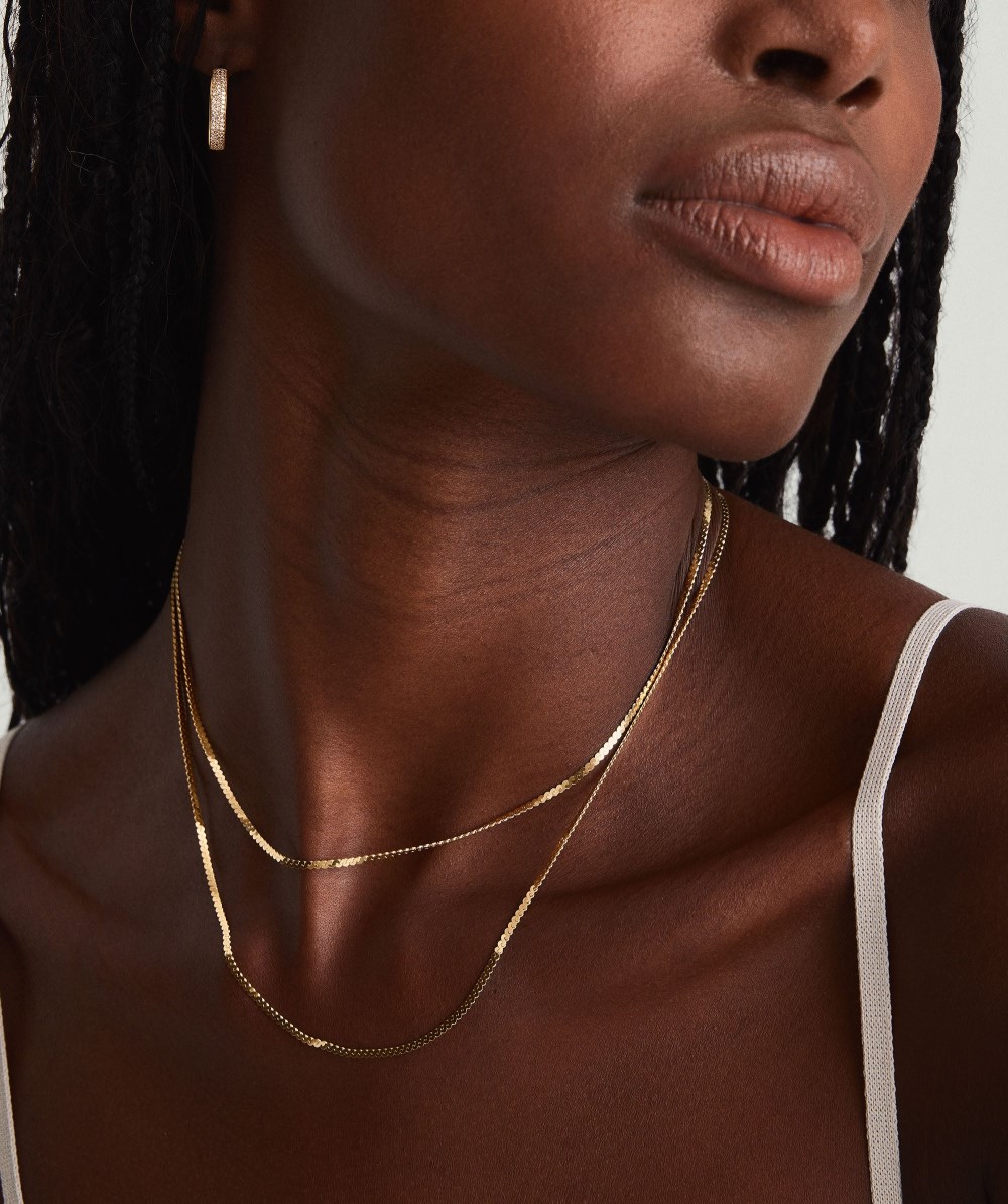 Mejuri Serpentine Chain Necklace - 14k Yellow Gold