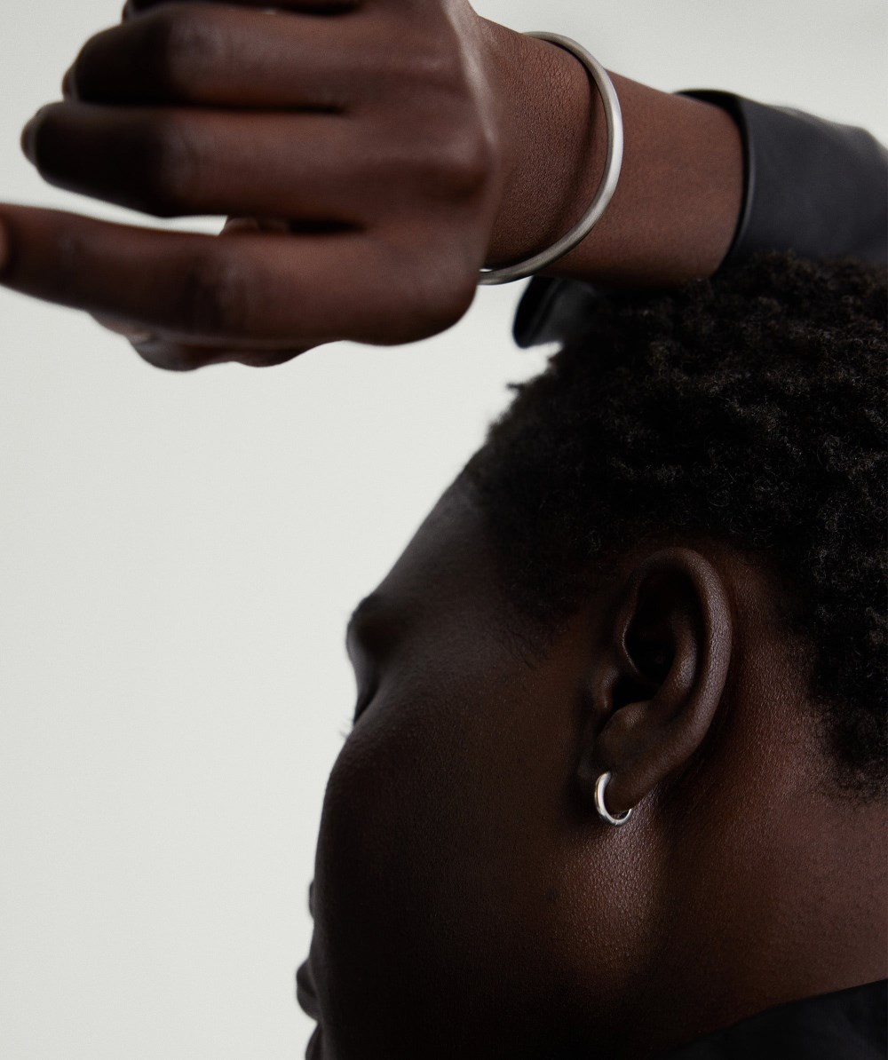 Mejuri Slim Cuff - Brushed Sterling Silver