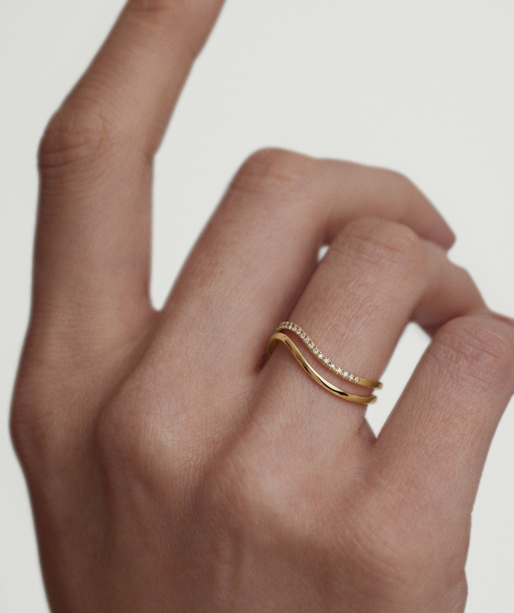 Mejuri Dôme Figure Slim Stacker Set - 14k Yellow Gold