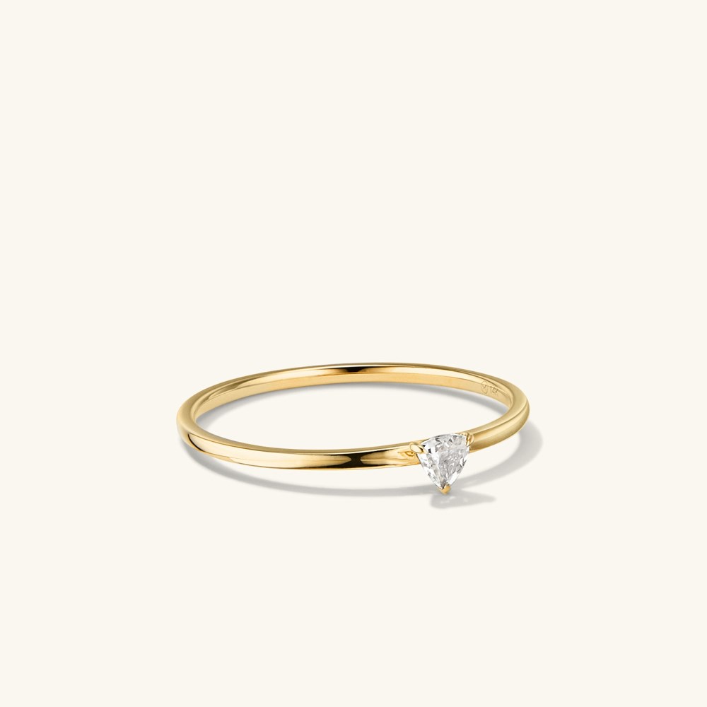 Mejuri Gemstone Trillion Stacker Ring - 14k Yellow Gold