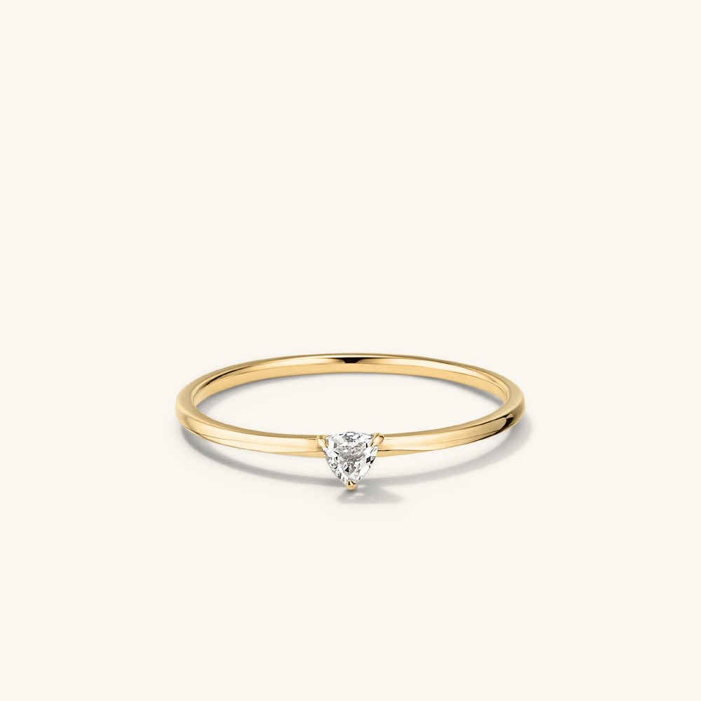 Mejuri Gemstone Trillion Stacker Ring - 14k Yellow Gold