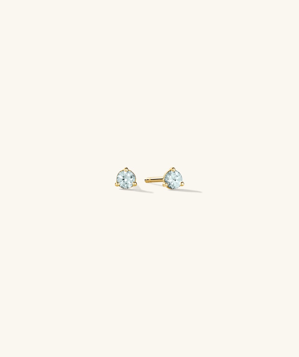Mejuri Gemstone Mini Studs - 14k Yellow Gold
