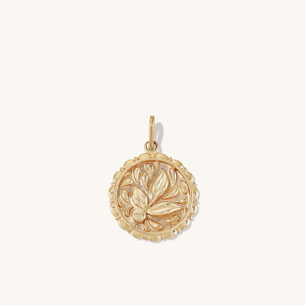 Mejuri Balance: Terra Coin Charm Pendant - 14k Yellow Gold