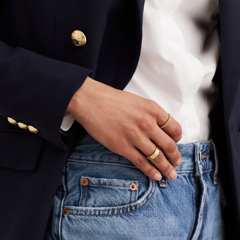 Mejuri Metallic Sphere Ring - Gold Vermeil