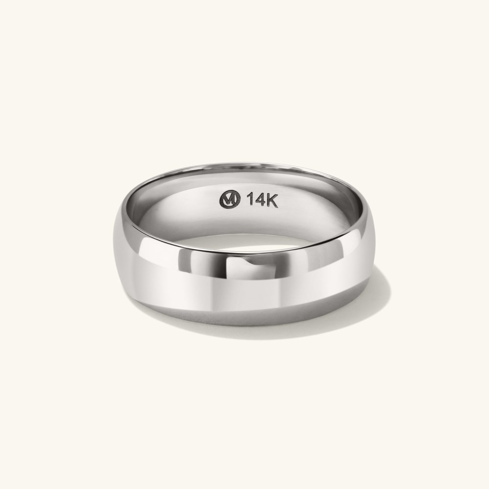 Mejuri 6mm Curve Band - 14k White Gold