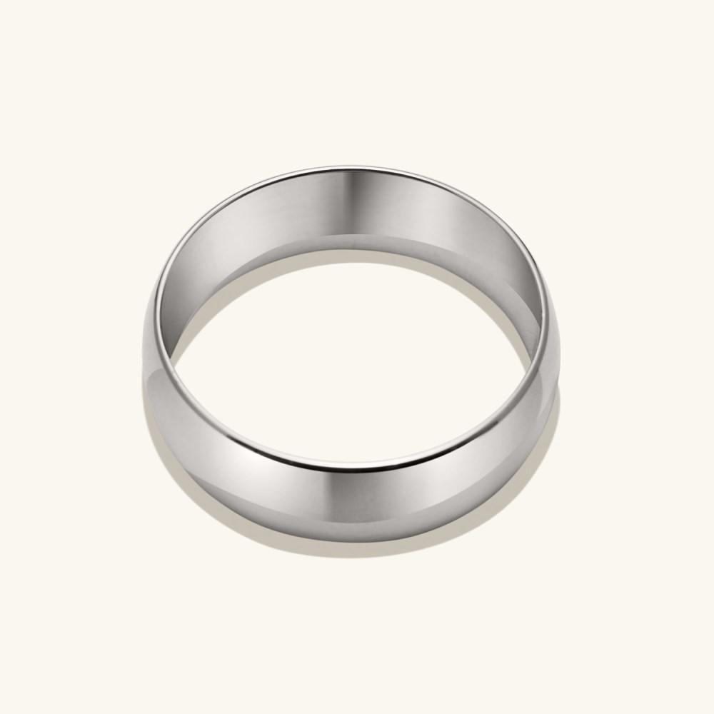 Mejuri 6mm Curve Band - 14k White Gold