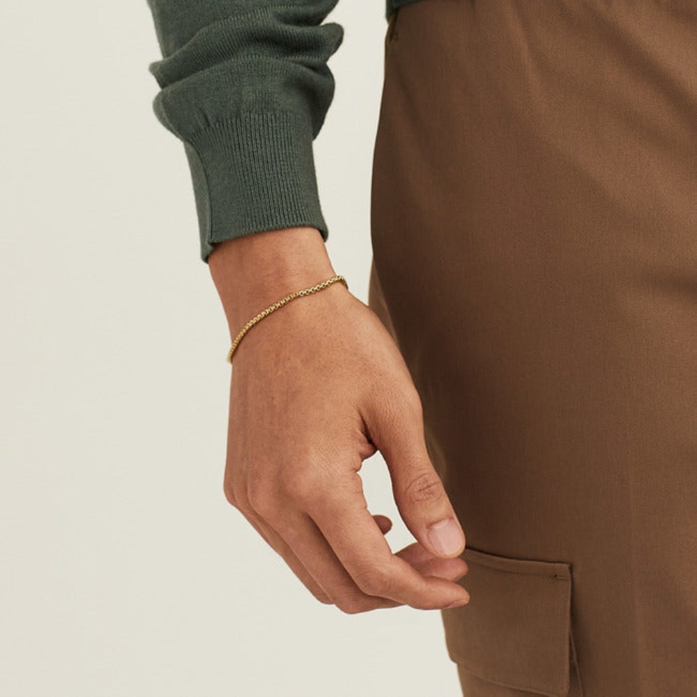 Mejuri Round Box Chain Bracelet - 14k Yellow Gold