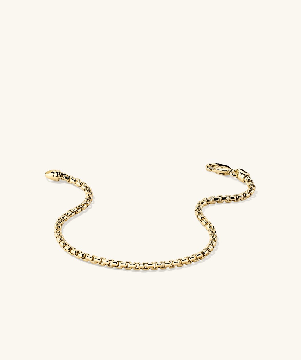 Mejuri Round Box Chain Bracelet - 14k Yellow Gold