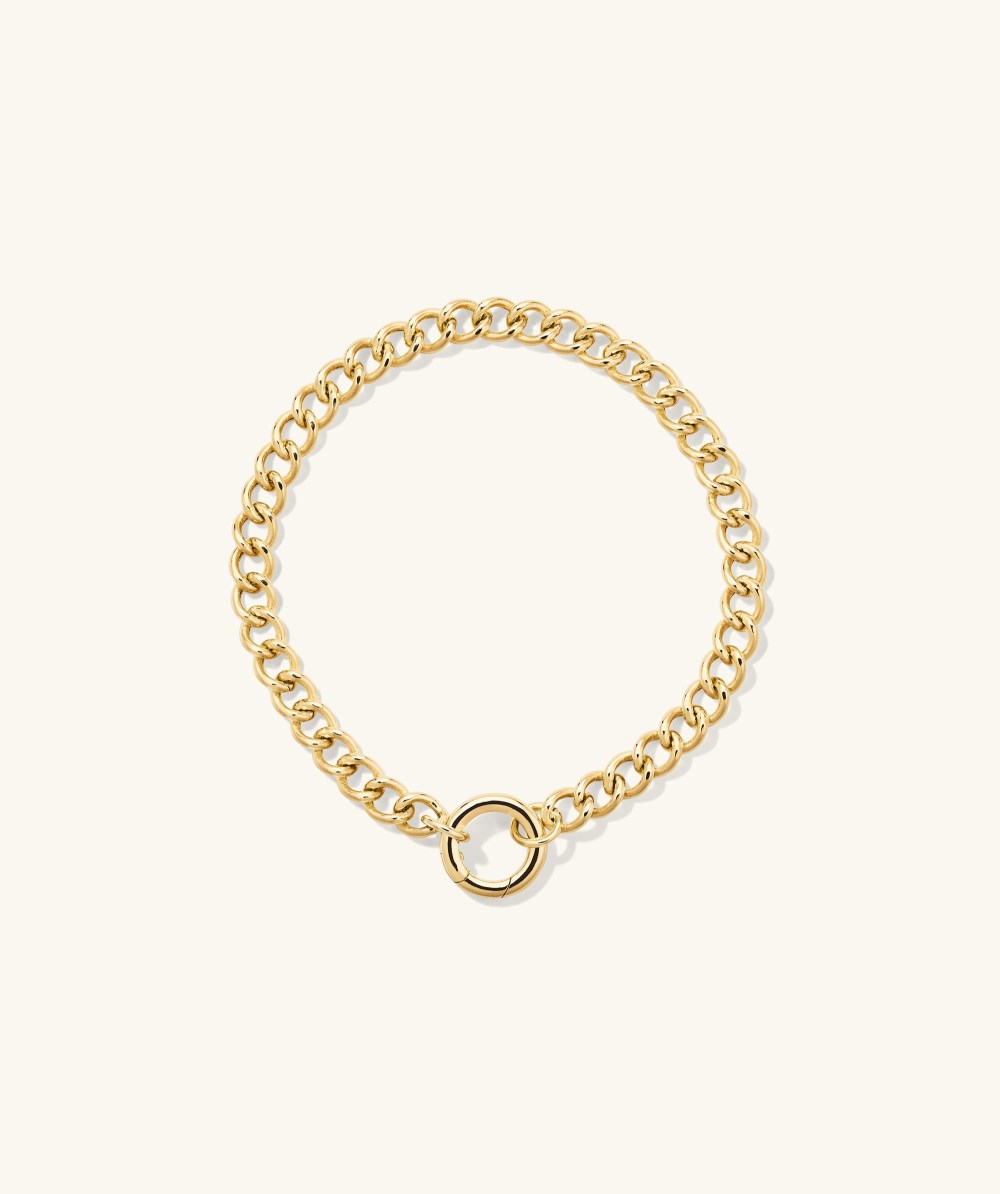 Mejuri Curb Chain Charm Bracelet - 14k Yellow Gold