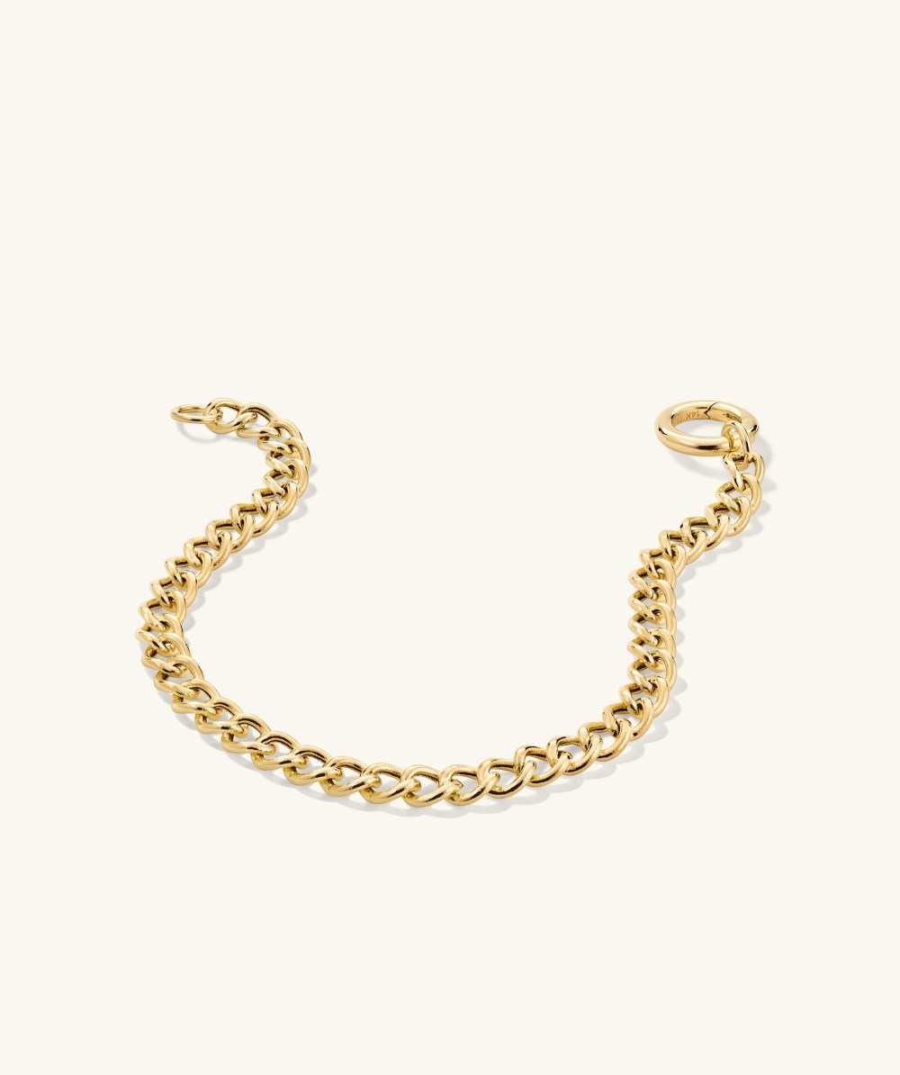 Mejuri Curb Chain Charm Bracelet - 14k Yellow Gold