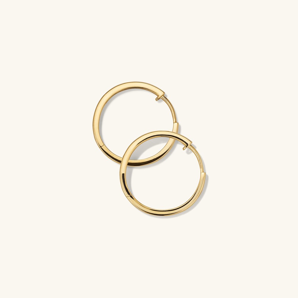 Mejuri Easy Medium Hoops - 14k Yellow Gold