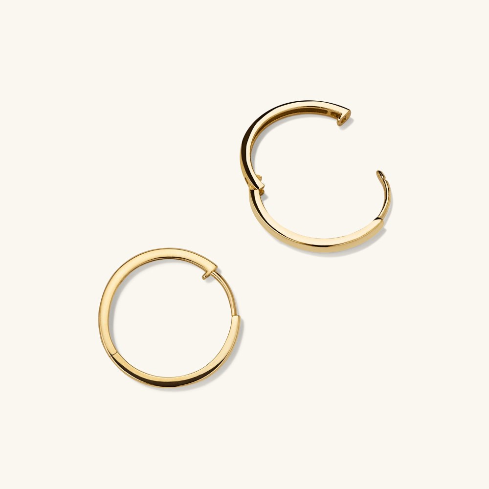 Mejuri Easy Medium Hoops - 14k Yellow Gold
