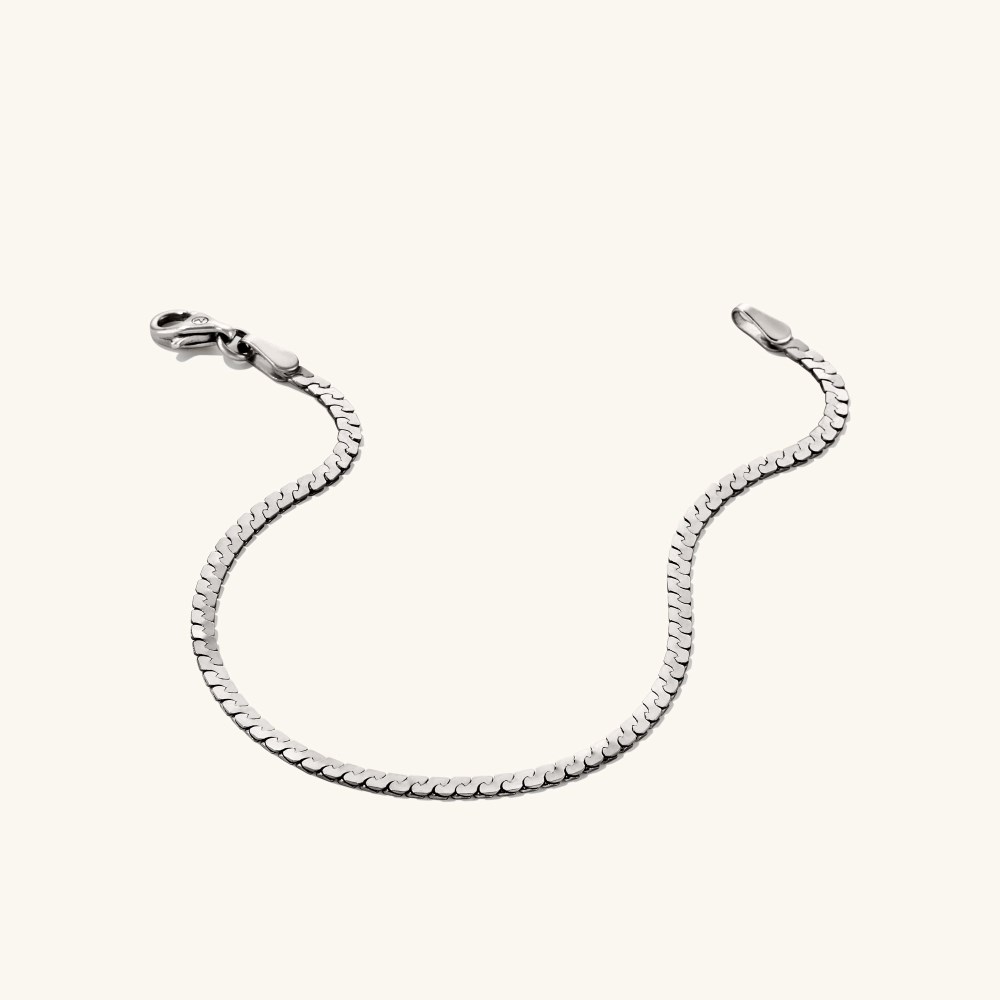 Mejuri Serpentine Chain Bracelet - 14k White Gold