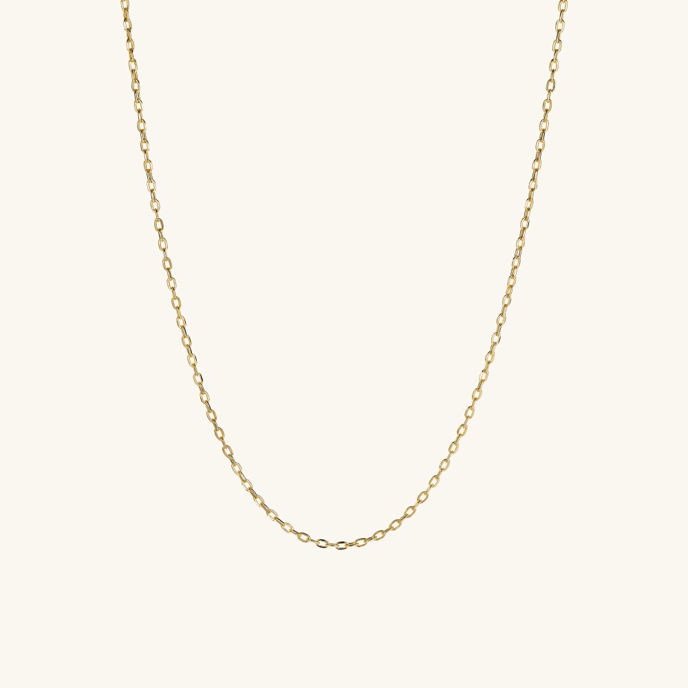 Mejuri Square Oval Chain Necklace - 14k Yellow Gold