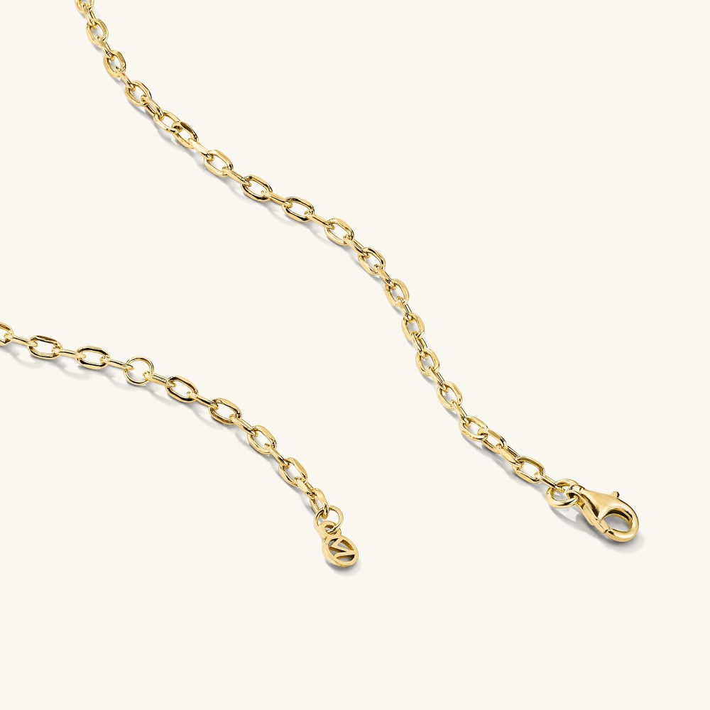 Mejuri Square Oval Chain Necklace - 14k Yellow Gold