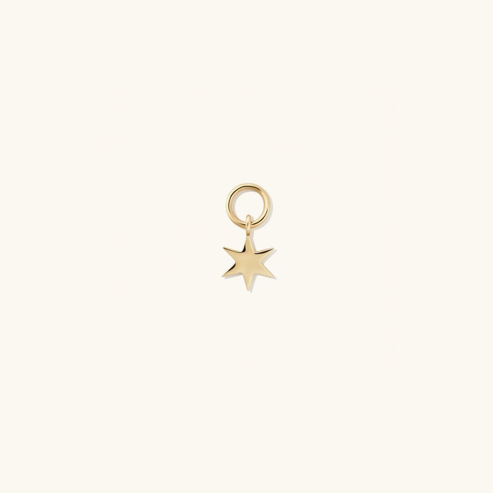 Mejuri Single Star Hoop Charm - 14k Yellow Gold