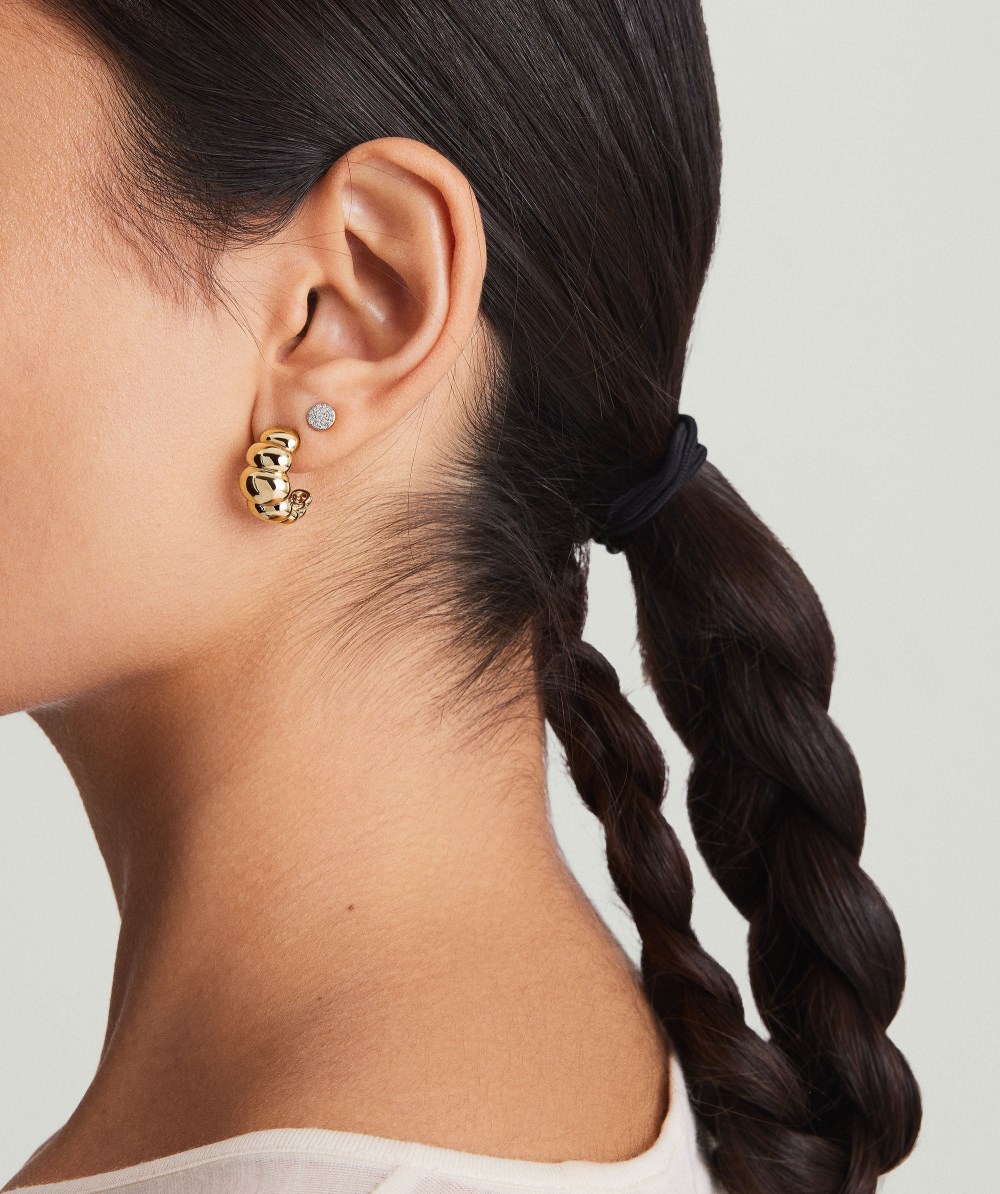Mejuri Puffy Charlotte Hoops - Gold Vermeil