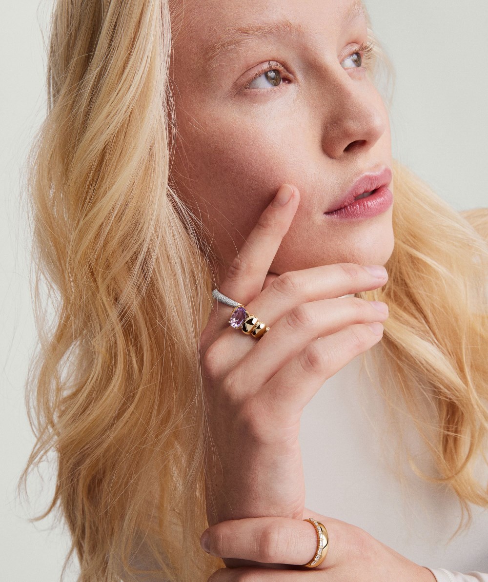 Mejuri Puffy Charlotte Gemstone Ring - 14k Yellow Gold