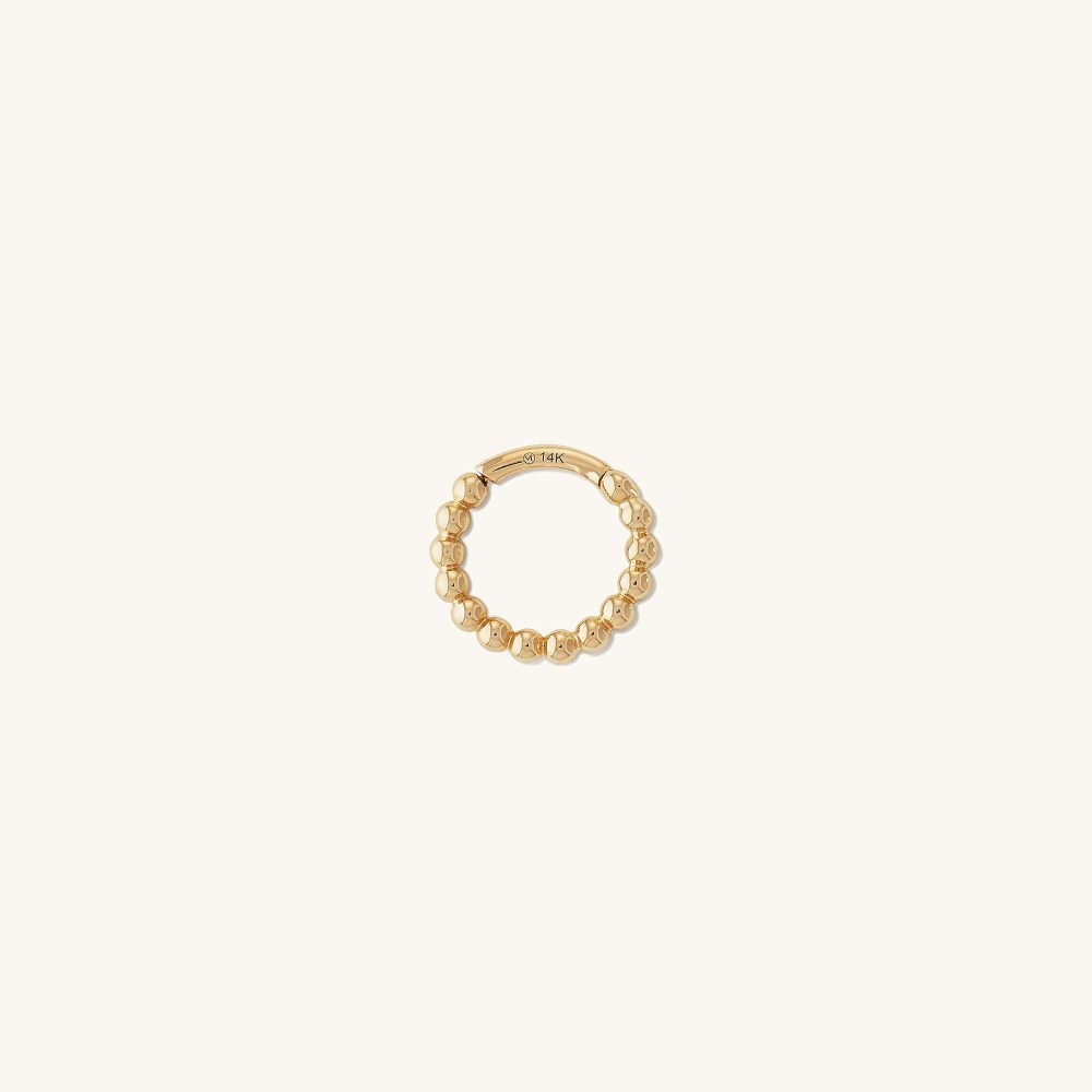 Mejuri Cartilage Beaded Mini Hoop - 14k Yellow Gold