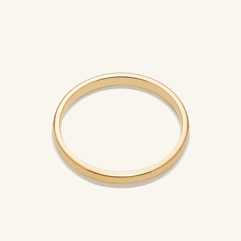 Mejuri 2mm Curve Band - 14k Yellow Gold