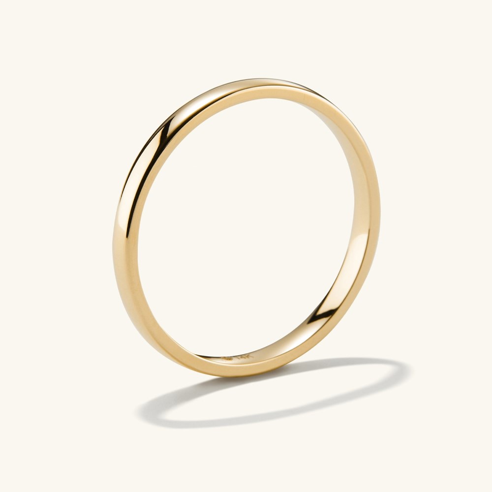 Mejuri 2mm Curve Band - 14k Yellow Gold