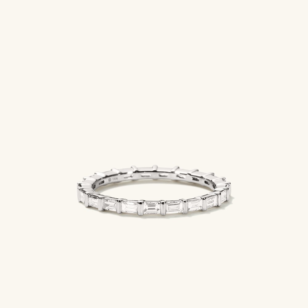 Mejuri Baguette Diamond Eternity Band - 14k White Gold