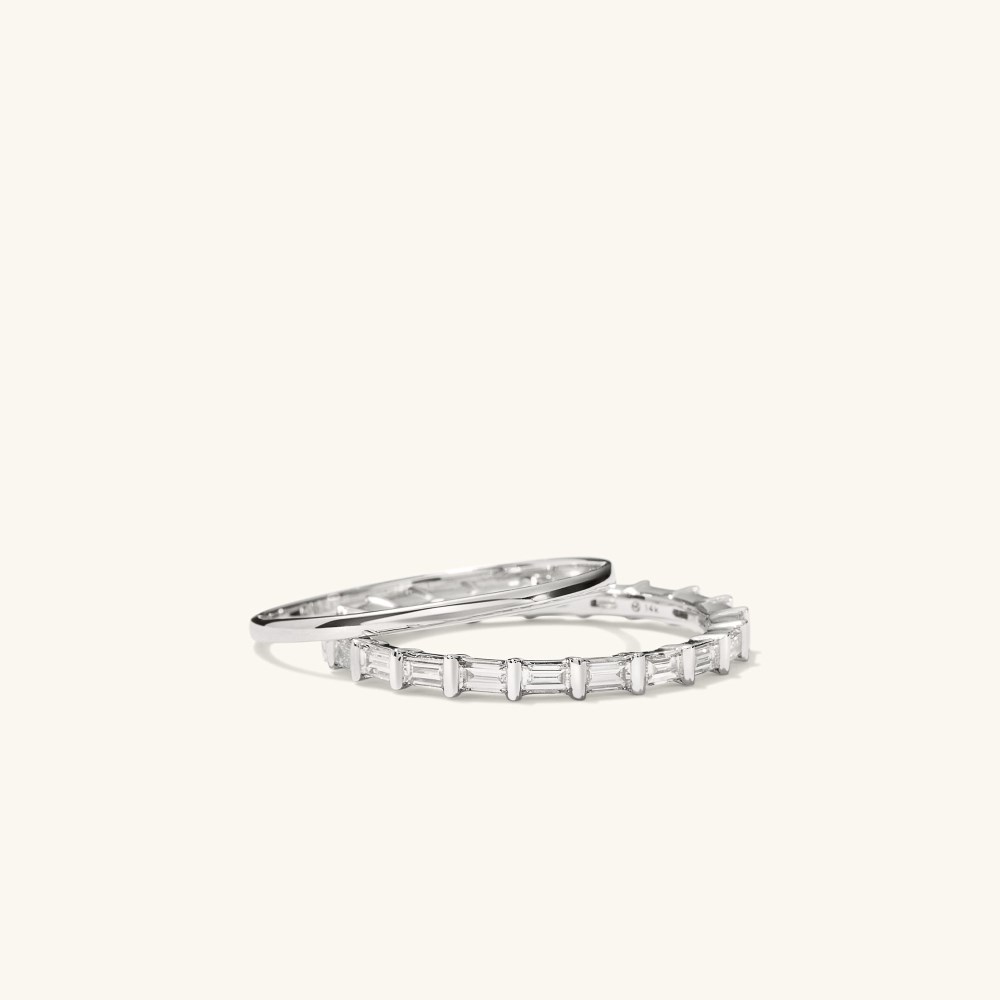 Mejuri Baguette Diamond Eternity Band - 14k White Gold